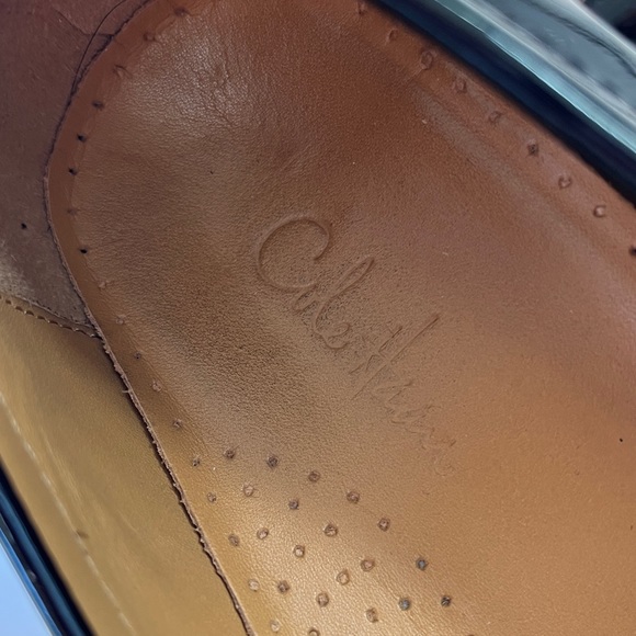 COLE HAAN Black Patent Leather Penny Loafers Academia Office Preppy - Picture 11 of 16